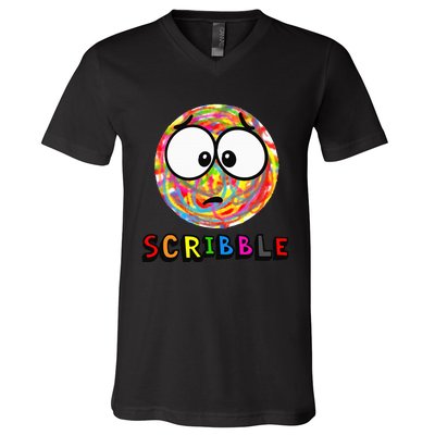 A Little Scribble SPOT V-Neck T-Shirt