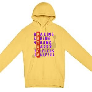 Amazing Loving Strong And Selfless Mom Love For Mother Gift Premium Pullover Hoodie