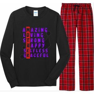 Amazing Loving Strong And Selfless Mom Love For Mother Gift Long Sleeve Pajama Set