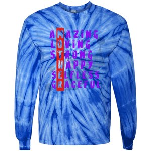 Amazing Loving Strong And Selfless Mom Love For Mother Gift Tie-Dye Long Sleeve Shirt