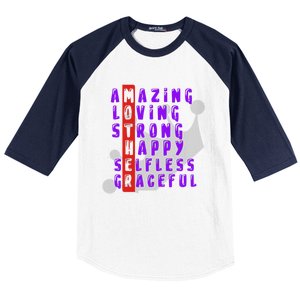 Amazing Loving Strong And Selfless Mom Love For Mother Gift Baseball Sleeve Shirt