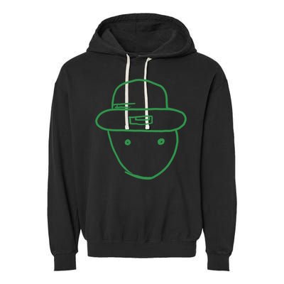 Amateur Leprechaun Sketch Gift Garment-Dyed Fleece Hoodie