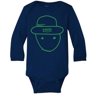 Amateur Leprechaun Sketch Gift Baby Long Sleeve Bodysuit