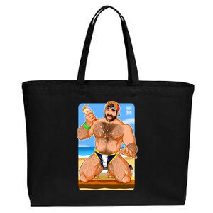 Adam Likes Sun Lotion Cotton Canvas Jumbo Tote