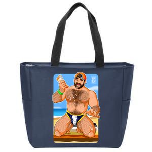 Adam Likes Sun Lotion Zip Tote Bag