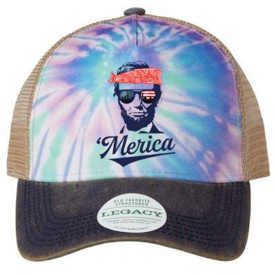 Abraham Lincoln Sunglasses Bandana Merica Legacy Tie Dye Trucker Hat