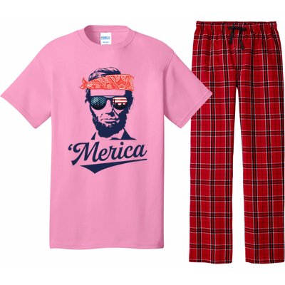 Abraham Lincoln Sunglasses Bandana Merica Pajama Set