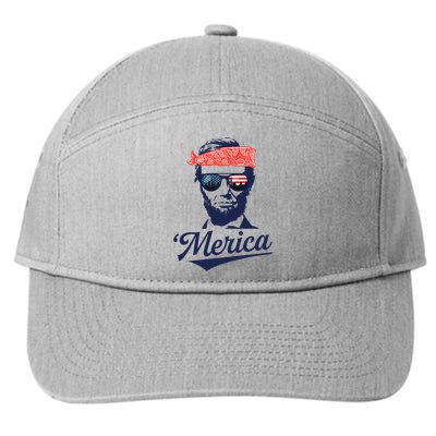 Abraham Lincoln Sunglasses Bandana Merica 7-Panel Snapback Hat