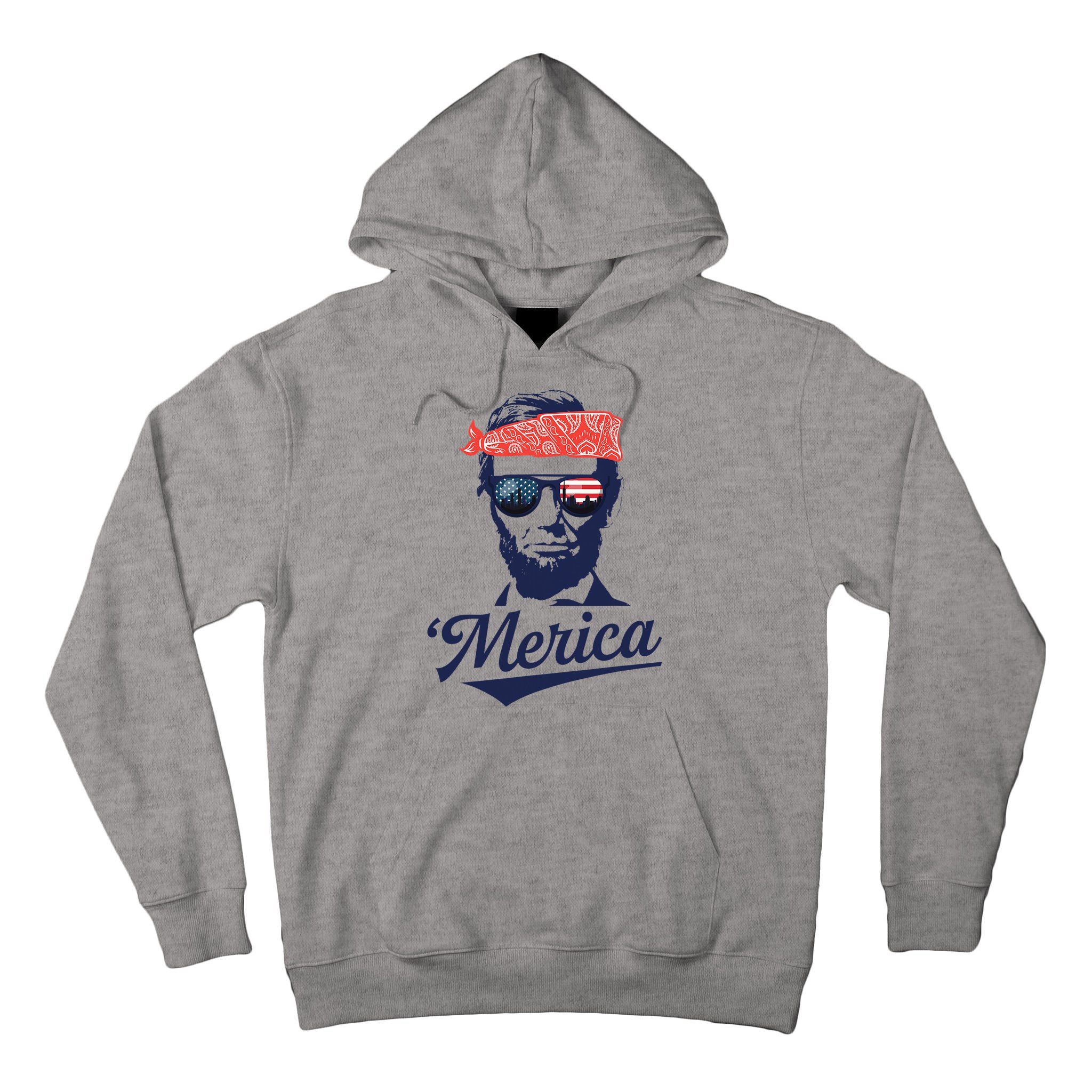 Abraham Lincoln Sunglasses Bandana Merica Tall Hoodie