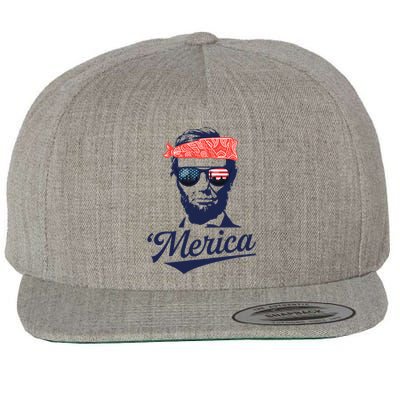 Abraham Lincoln Sunglasses Bandana Merica Wool Snapback Cap