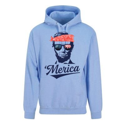 Abraham Lincoln Sunglasses Bandana Merica Unisex Surf Hoodie