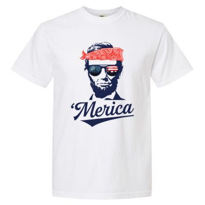 Abraham Lincoln Sunglasses Bandana Merica Garment-Dyed Heavyweight T-Shirt