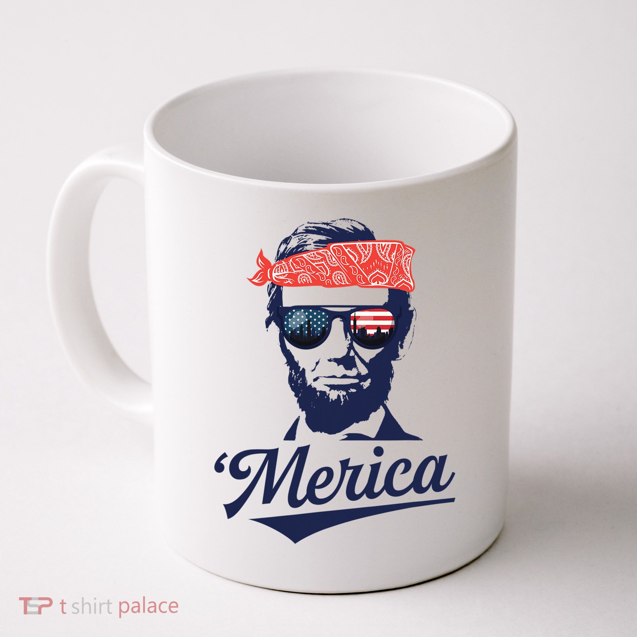 Abraham Lincoln Sunglasses Bandana Merica Mug