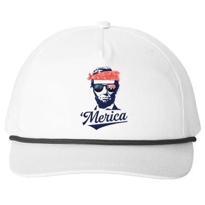 Abraham Lincoln Sunglasses Bandana Merica Snapback Five-Panel Rope Hat