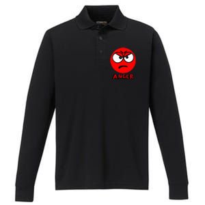 A Little Spot Of Anger Performance Long Sleeve Polo