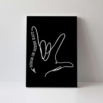 ASL Love Sign Language Autism Gift Awareness Support Canvas