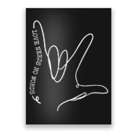 ASL Love Sign Language Autism Gift Awareness Support Poster