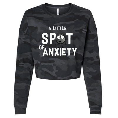 A Little Spot Of Anxiety Cropped Pullover Crew