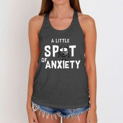 A Little Spot Of Anxiety Women's Knotted Racerback Tank