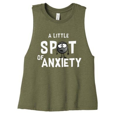 A Little Spot Of Anxiety Women's Racerback Cropped Tank