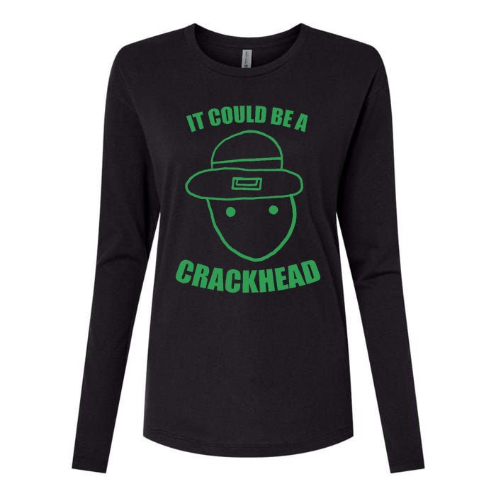 Amateur Leprechaun Sketch Could Be A Crackhead St Patricks Womens Cotton Relaxed Long Sleeve T-Shirt