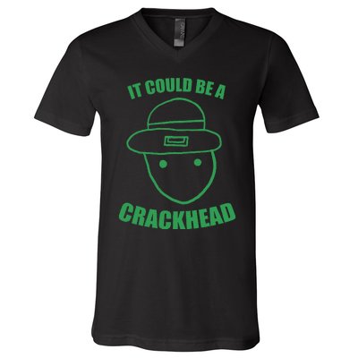 Amateur Leprechaun Sketch Could Be A Crackhead St Patricks V-Neck T-Shirt