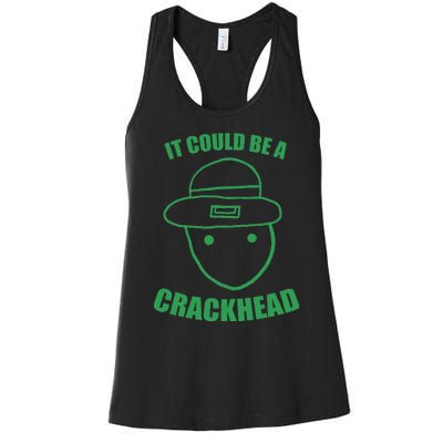 Amateur Leprechaun Sketch Could Be A Crackhead St Patricks Women's Racerback Tank