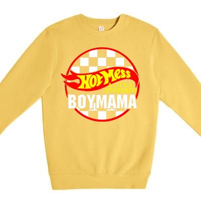 A Little Stressed Boy Mama Premium Crewneck Sweatshirt