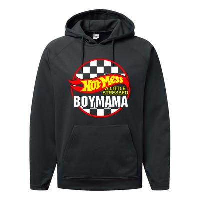 A Little Stressed Boy Mama Performance Fleece Hoodie