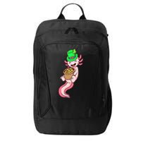 Axolotl Leprechaun St Patricks Axolotl Gift City Backpack