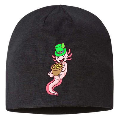 Axolotl Leprechaun St Patricks Axolotl Gift Sustainable Beanie