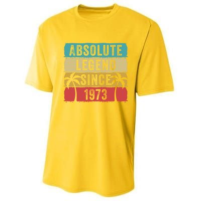 Absolute Legend Since 1973 Retro Birthday Celebration Funny Gift Performance Sprint T-Shirt