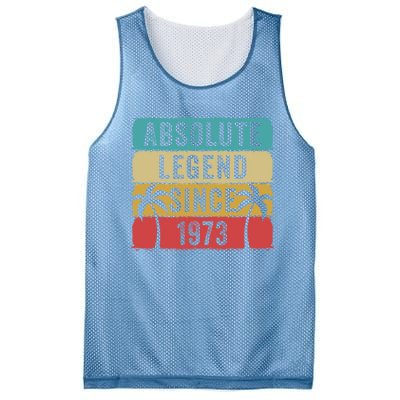 Absolute Legend Since 1973 Retro Birthday Celebration Funny Gift Mesh Reversible Basketball Jersey Tank