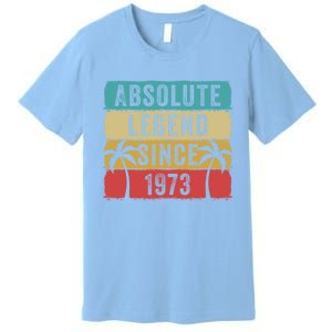 Absolute Legend Since 1973 Retro Birthday Celebration Funny Gift Premium T-Shirt