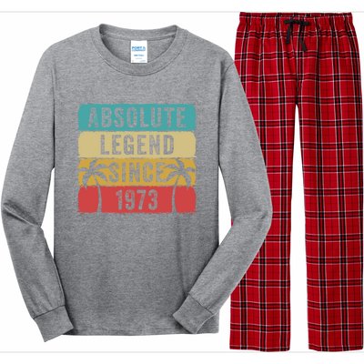 Absolute Legend Since 1973 Retro Birthday Celebration Funny Gift Long Sleeve Pajama Set