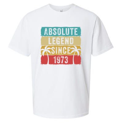 Absolute Legend Since 1973 Retro Birthday Celebration Funny Gift Sueded Cloud Jersey T-Shirt