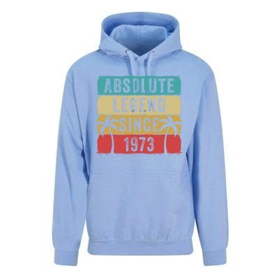 Absolute Legend Since 1973 Retro Birthday Celebration Funny Gift Unisex Surf Hoodie