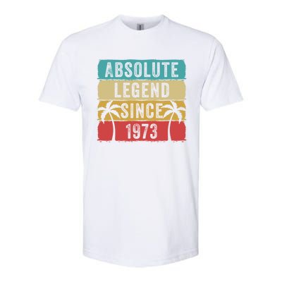 Absolute Legend Since 1973 Retro Birthday Celebration Funny Gift Softstyle CVC T-Shirt