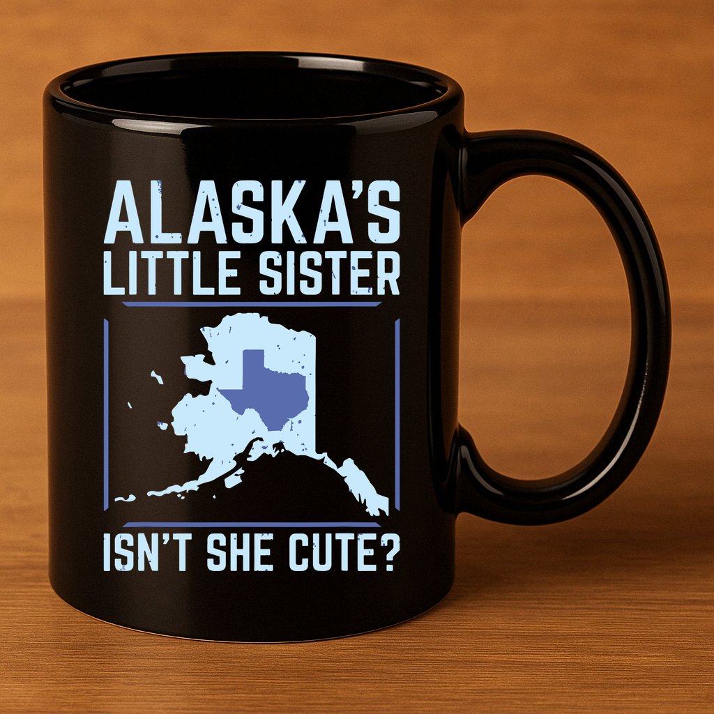 Alaskas Little Sister Isnt She Cute Texas 11oz C Handle Ceramic Mug