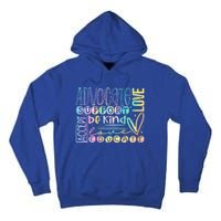 Advocate Love Support Accept Be Kind Autism Awareness Cute Gift Tall Hoodie