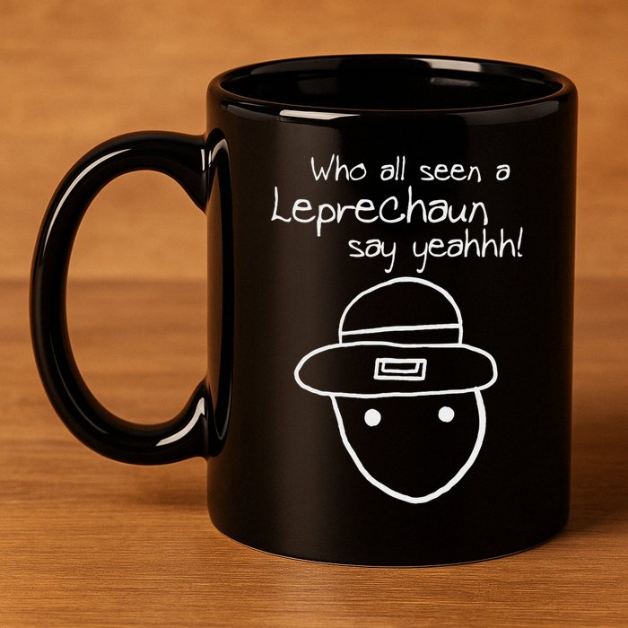 Amateur Leprechaun Sketch Mobile Alabama St Patrick's Day 11oz C Handle Ceramic Mug