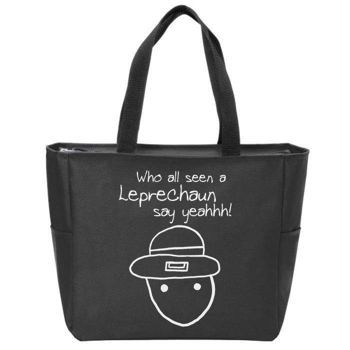 Amateur Leprechaun Sketch Mobile Alabama St Patrick's Day Zip Tote Bag