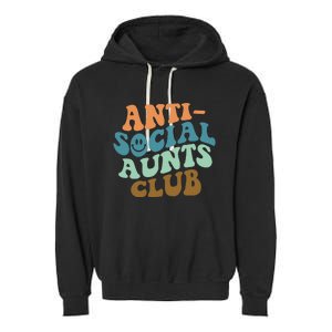 Aunt Life Soccer Auntie Mothers Day Messy Bun  Funny Garment-Dyed Fleece Hoodie