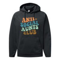 Aunt Life Soccer Auntie Mothers Day Messy Bun  Funny Performance Fleece Hoodie