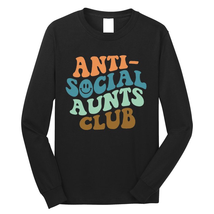 Aunt Life Soccer Auntie Mothers Day Messy Bun  Funny Long Sleeve Shirt