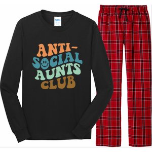 Aunt Life Soccer Auntie Mothers Day Messy Bun  Funny Long Sleeve Pajama Set