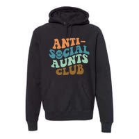 Aunt Life Soccer Auntie Mothers Day Messy Bun  Funny Premium Hoodie