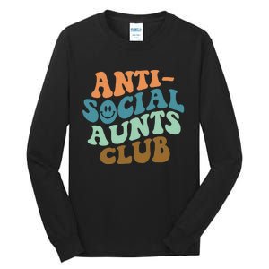 Aunt Life Soccer Auntie Mothers Day Messy Bun  Funny Tall Long Sleeve T-Shirt