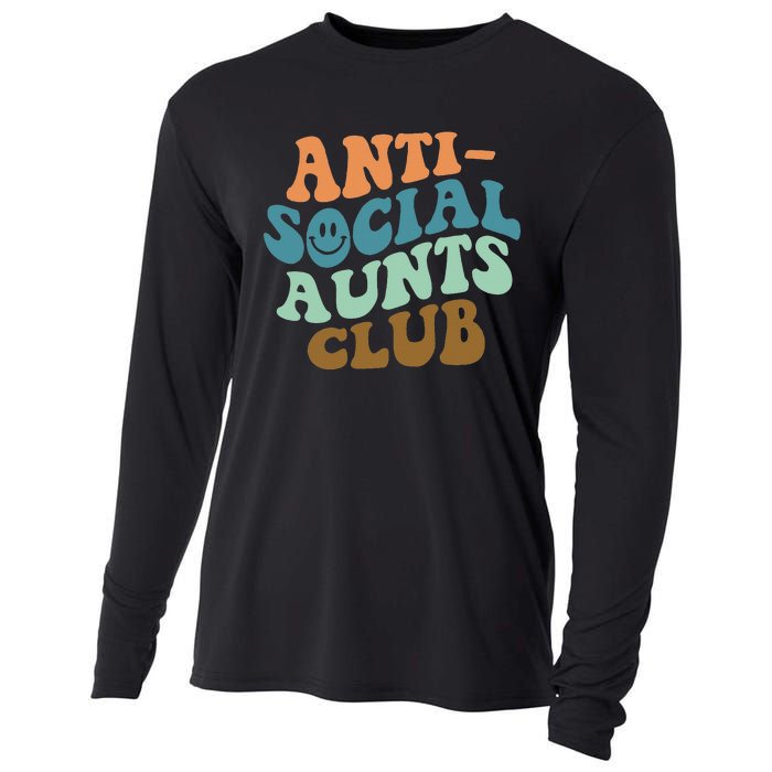 Aunt Life Soccer Auntie Mothers Day Messy Bun  Funny Cooling Performance Long Sleeve Crew