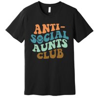 Aunt Life Soccer Auntie Mothers Day Messy Bun  Funny Premium T-Shirt